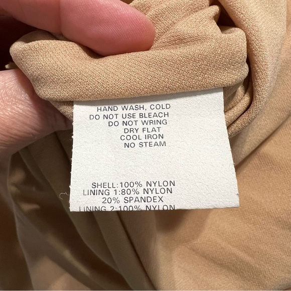 NWT Vintage Jessica McClintock Cream High Neck Lace Knee Length Dress size 10 - Picture 11 of 11